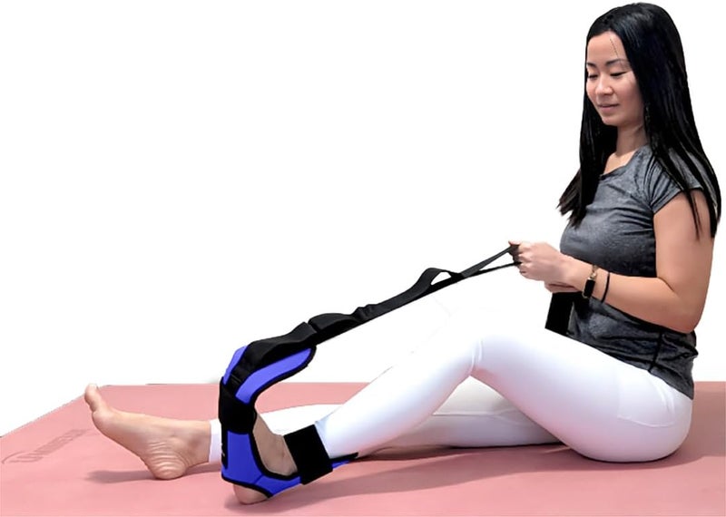 YAGHZU Foot and Calf Stretcher - Stretching Strap for Plantar Fasciitis, Achilles Tendonitis, Heel Spurs, Foot Drop, & Hamstring, Versatile Stretch Strap Used as Leg stretcher, Hamstring Stretcher and Foot Stretcher - Image 1